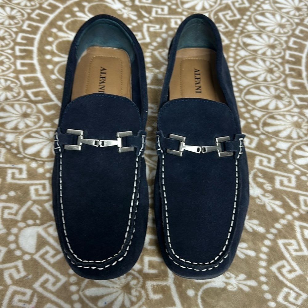 ALFANI MERRY Men's Blue Suede Slip-On Loafer Size11